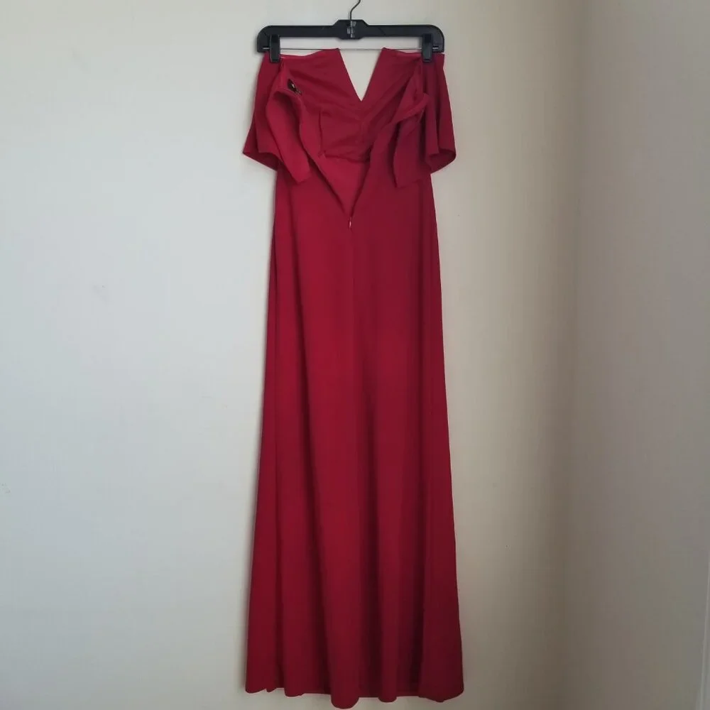 Lulu's Red Strapless Maxi Dress - Picture 4 of 14